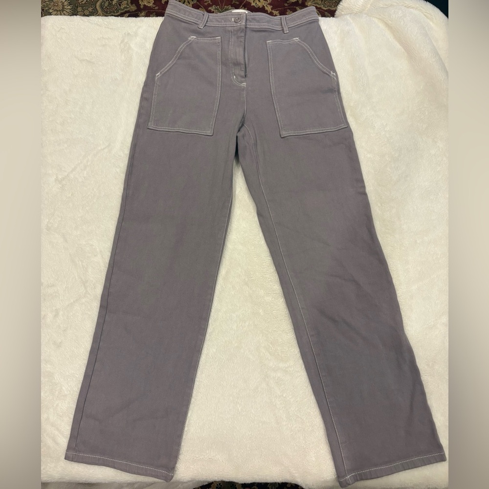 Wilfred Free Mauve Straight Leg Buttoned Pants